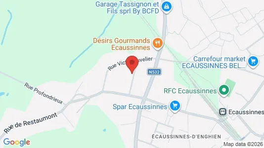 Apartments for rent i Ecaussinnes - kort over placeringen