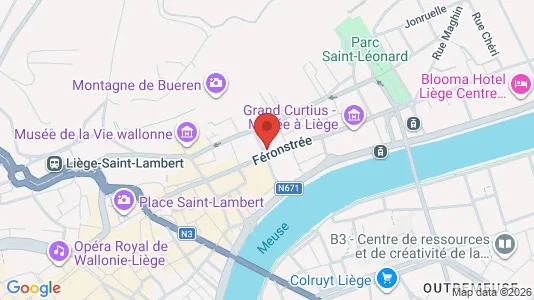 Apartments for rent i Luik - kort over placeringen
