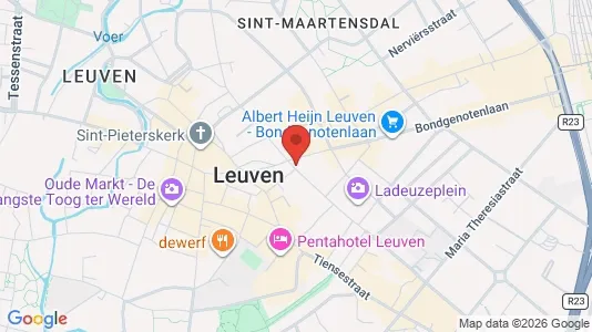 Apartments for rent i Leuven - kort over placeringen