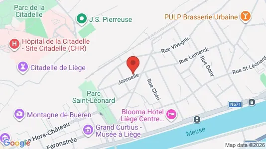 Apartments for rent i Luik - kort over placeringen