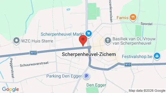 Apartments for rent i Scherpenheuvel-Zichem - kort over placeringen
