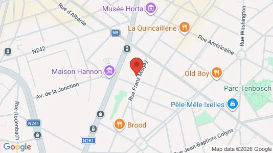 Apartments for rent i Brussels Elsene - kort over placeringen