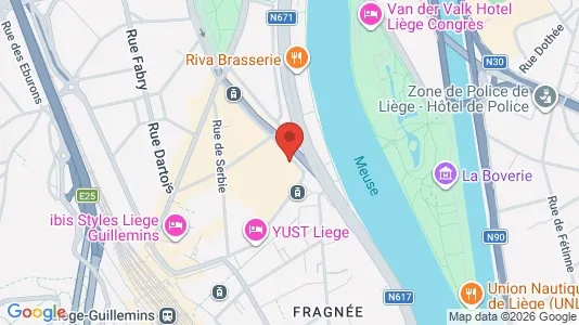 Apartments for rent i Luik - kort over placeringen