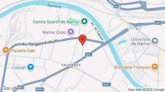 Apartments for rent i Namen - kort over placeringen
