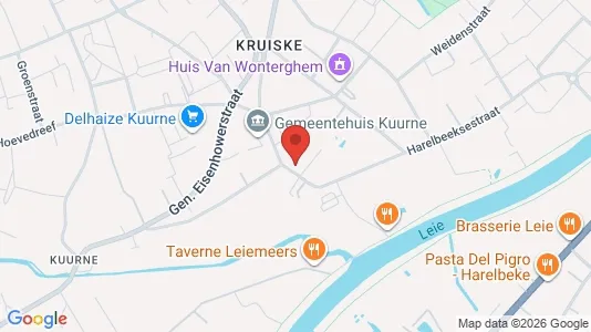 Apartments for rent i Kuurne - kort over placeringen