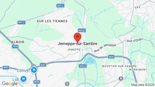 Houses for rent i Jemeppe-sur-Sambre - kort over placeringen