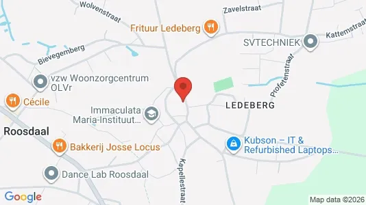 Apartments for rent i Roosdaal - kort over placeringen