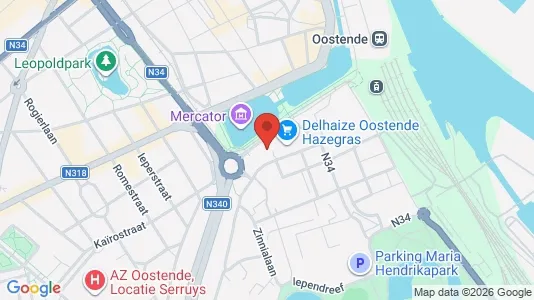 Apartments for rent i Oostende - kort over placeringen