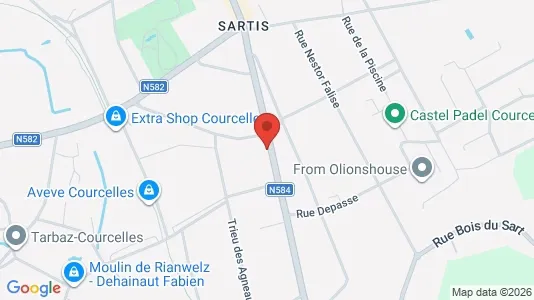 Apartments for rent i Courcelles - kort over placeringen