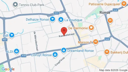 Apartments for rent i Ronse - kort over placeringen