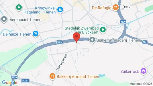 Apartments for rent i Tienen - kort over placeringen