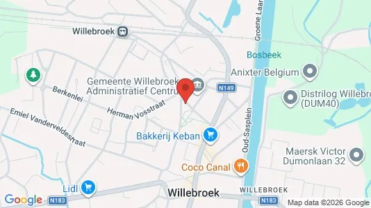 Apartments for rent i Willebroek - kort over placeringen