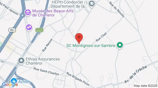 Apartments for rent i Charleroi - kort over placeringen