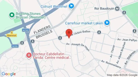 Apartments for rent i Brussels Jette - kort over placeringen