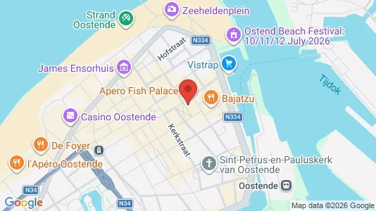 Apartments for rent i Oostende - kort over placeringen