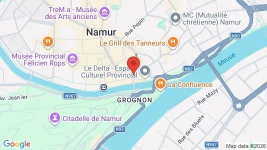Apartments for rent i Namen - kort over placeringen