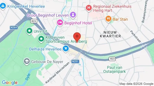 Apartments for rent i Leuven - kort over placeringen