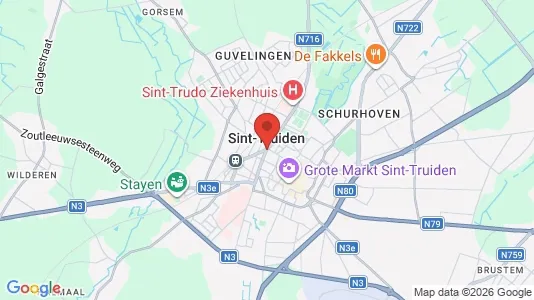 Houses for rent i Sint-Truiden - kort over placeringen