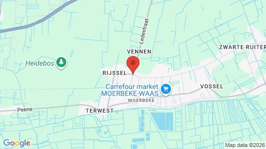 Houses for rent i Moerbeke - kort over placeringen