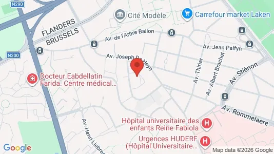 Apartments for rent i Brussels Jette - kort over placeringen