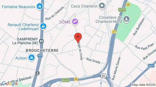 Apartments for rent i Charleroi - kort over placeringen