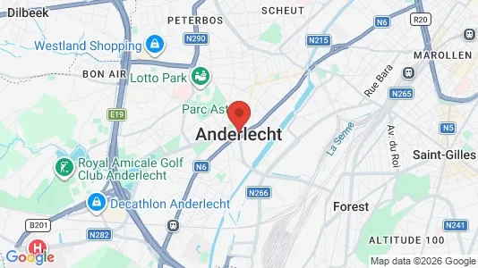 Apartments for rent i Brussels Anderlecht - kort over placeringen