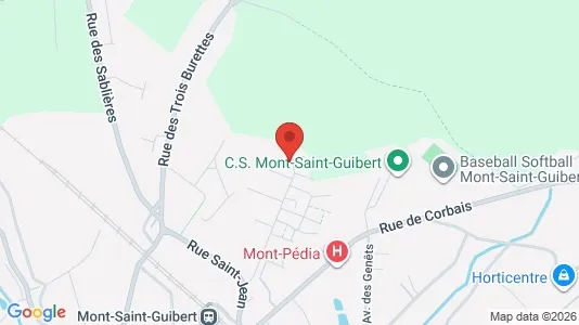 Apartments for rent i Mont-Saint-Guibert - kort over placeringen