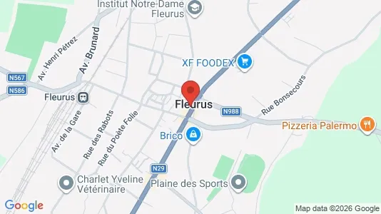 Apartments for rent i Fleurus - kort over placeringen