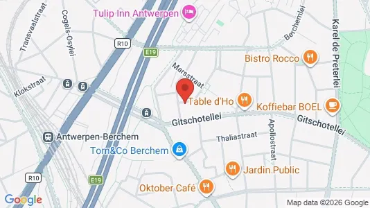 Apartments for rent i Antwerp Berchem - kort over placeringen