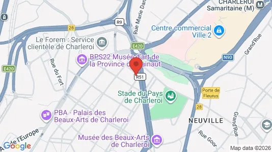 Apartments for rent i Charleroi - kort over placeringen