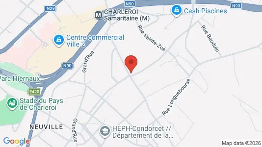 Apartments for rent i Charleroi - kort over placeringen