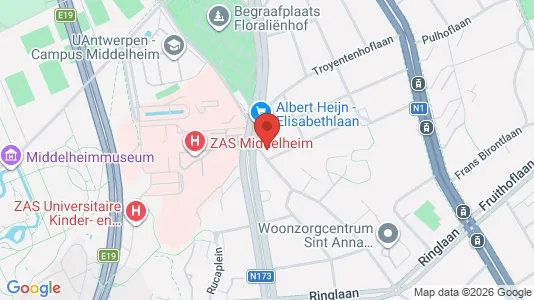 Apartments for rent i Antwerp Berchem - kort over placeringen