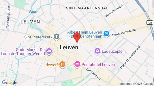 Apartments for rent i Leuven - kort over placeringen