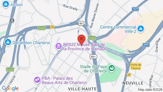 Apartments for rent i Charleroi - kort over placeringen