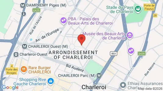 Apartments for rent i Charleroi - kort over placeringen