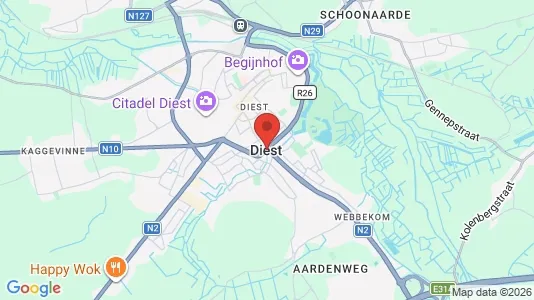 Houses for rent i Diest - kort over placeringen