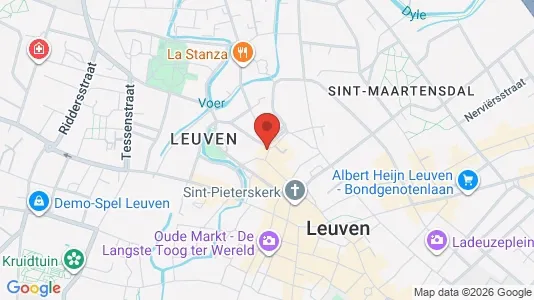 Apartments for rent i Leuven - kort over placeringen