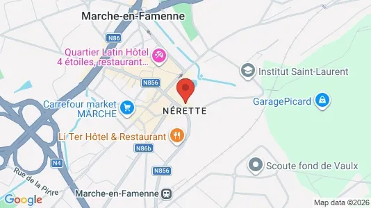 Apartments for rent i Marche-en-Famenne - kort over placeringen