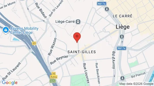 Apartments for rent i Luik - kort over placeringen