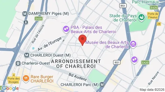 Apartments for rent i Charleroi - kort over placeringen