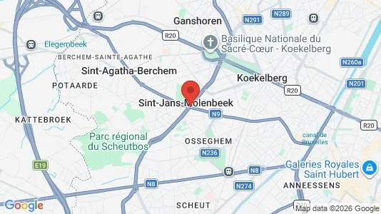 Apartments for rent i Brussels Sint-Jans-Molenbeek - kort over placeringen