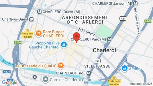 Apartments for rent i Charleroi - kort over placeringen