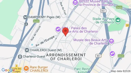 Apartments for rent i Charleroi - kort over placeringen