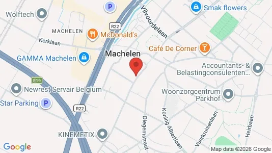 Apartments for rent i Machelen - kort over placeringen