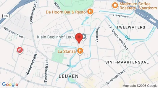 Apartments for rent i Leuven - kort over placeringen