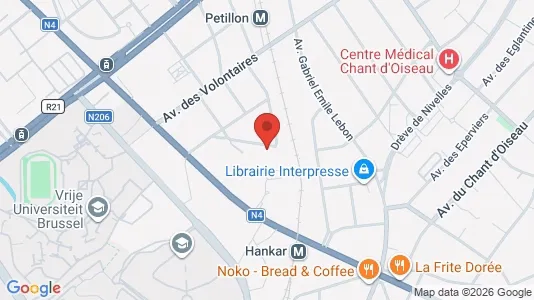 Apartments for rent i Brussels Oudergem - kort over placeringen