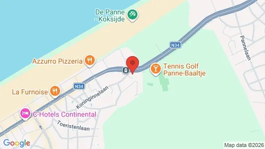 Apartments for rent i De Panne - kort over placeringen