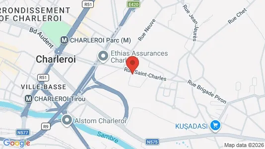 Apartments for rent i Charleroi - kort over placeringen