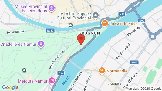 Apartments for rent i Namen - kort over placeringen