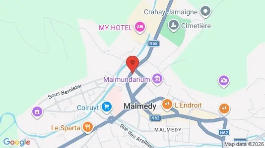 Apartments for rent i Malmedy - kort over placeringen